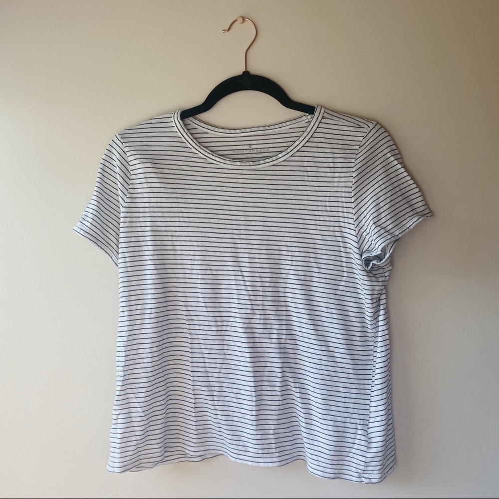 AE Soft and Sexy Cropped Stripped Tee